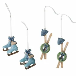 Lot de 4 décorations à suspendre Papeta