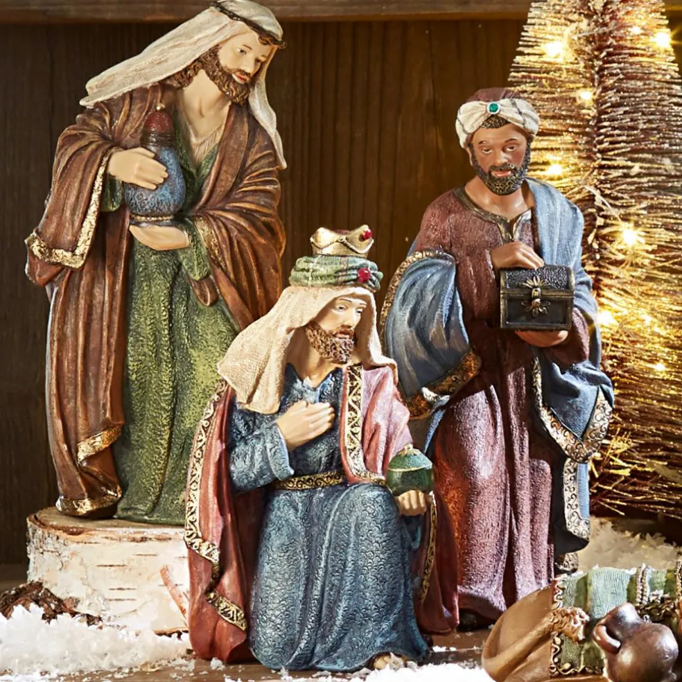 Lot de 11 figurines de crèche Christi