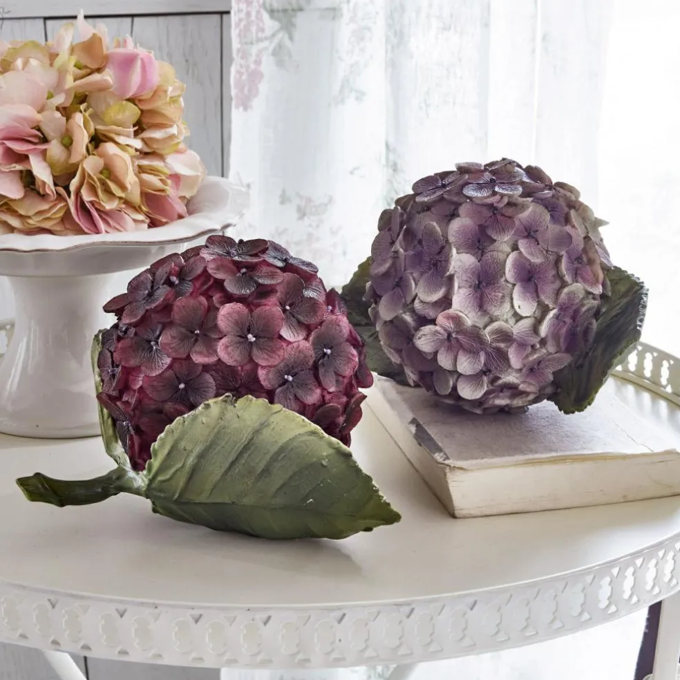 Lot de 2 fleurs décoratives Hortensie