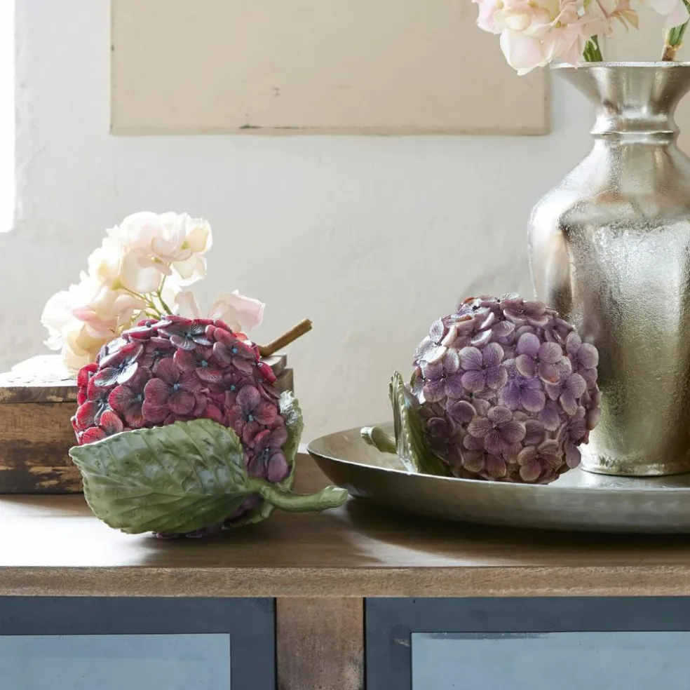 Lot de 2 fleurs décoratives Hortensie