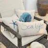Lot de 3 housses de coussins Sea life